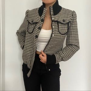 Billabong Checkered Wool Bomber Jacket